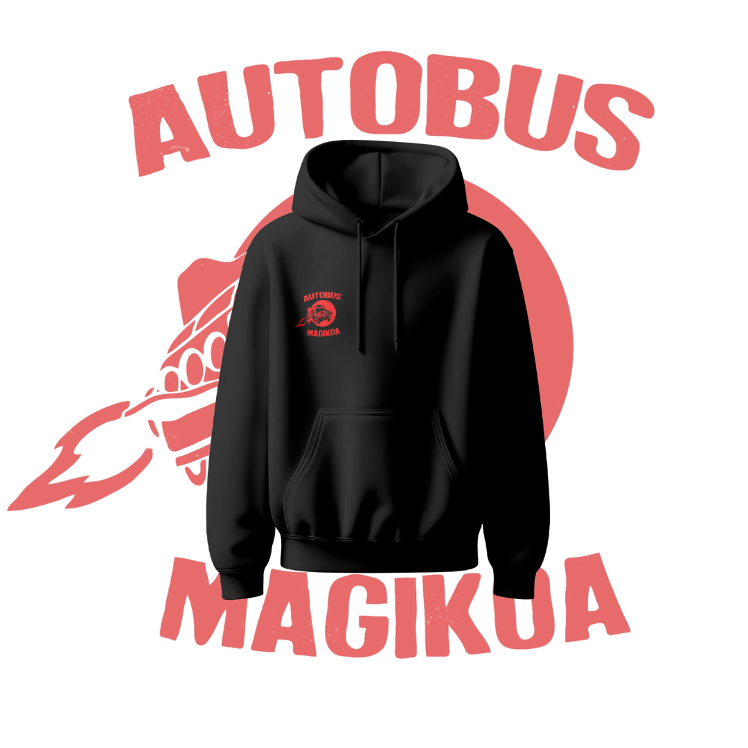 Aurre Salmenta · Sudadera Autobus Magikoa Gorria