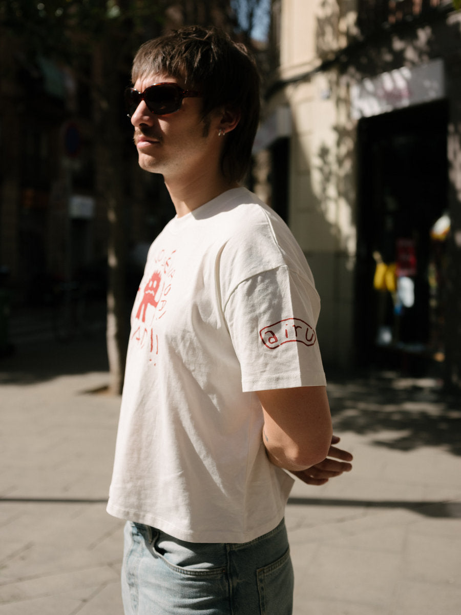 NADA!!! Off-white & Red T