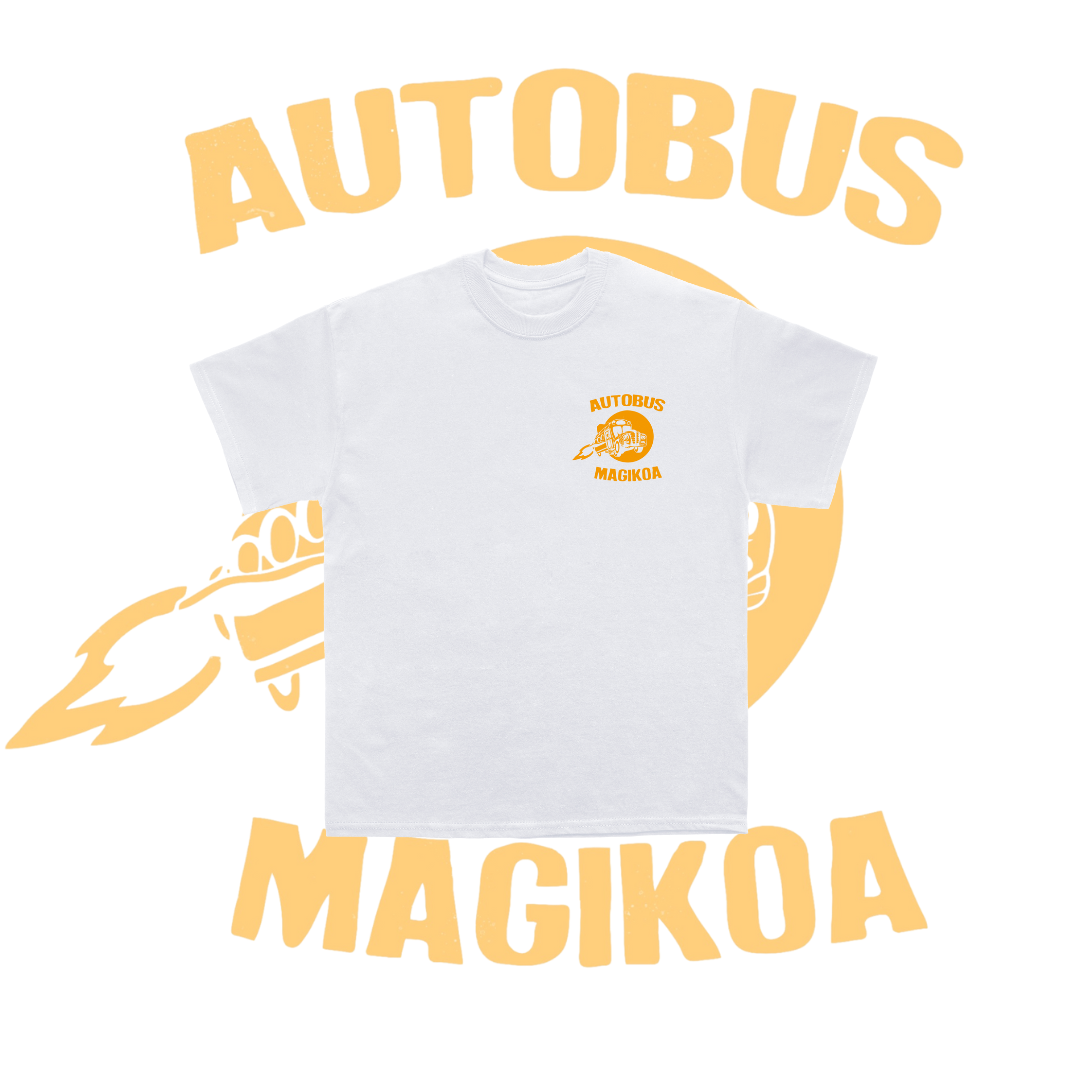 Aurre Salmenta · Kamiseta Autobus Magikoa Laranja