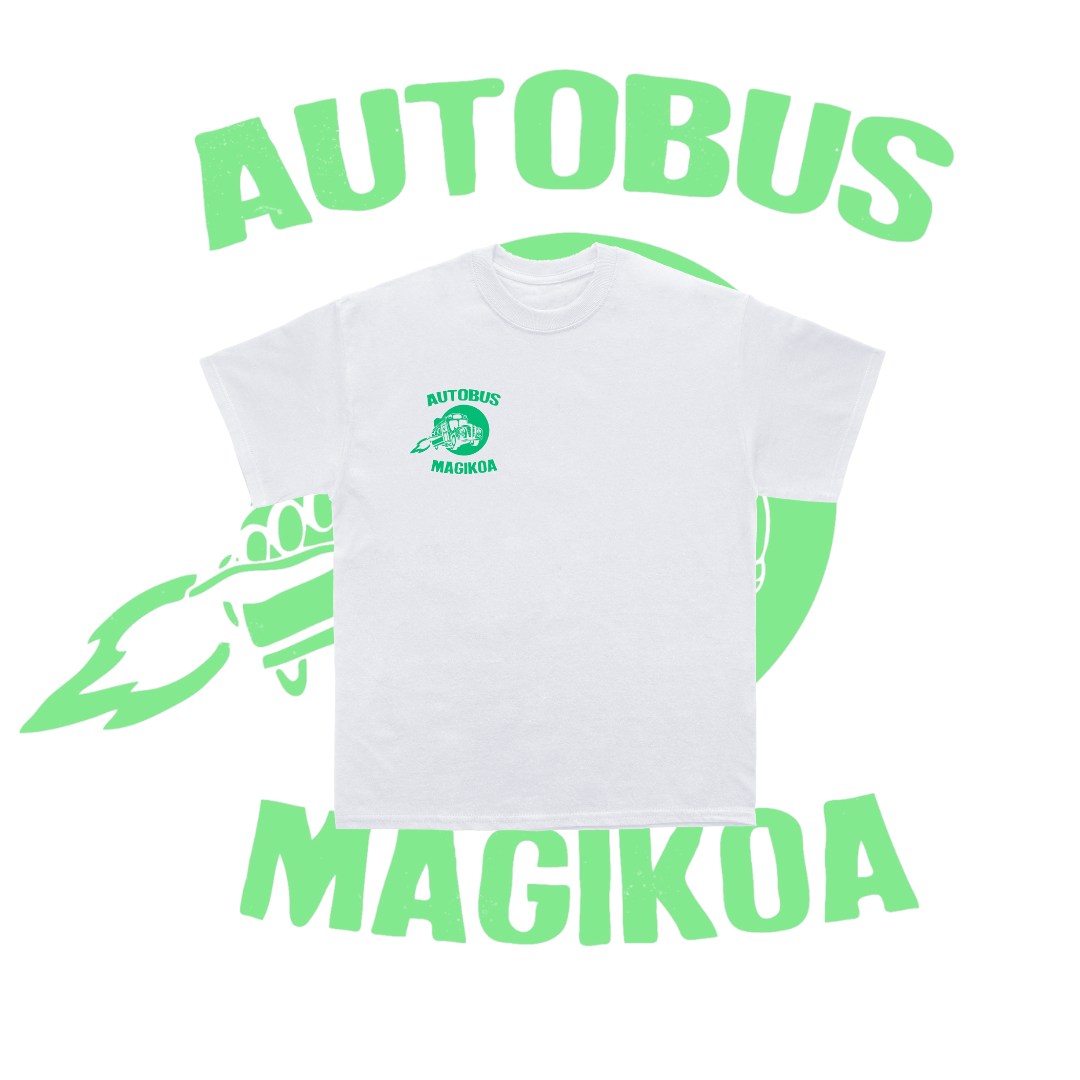 Aurre Salmenta · Kamiseta Autobus Magikoa Berdea