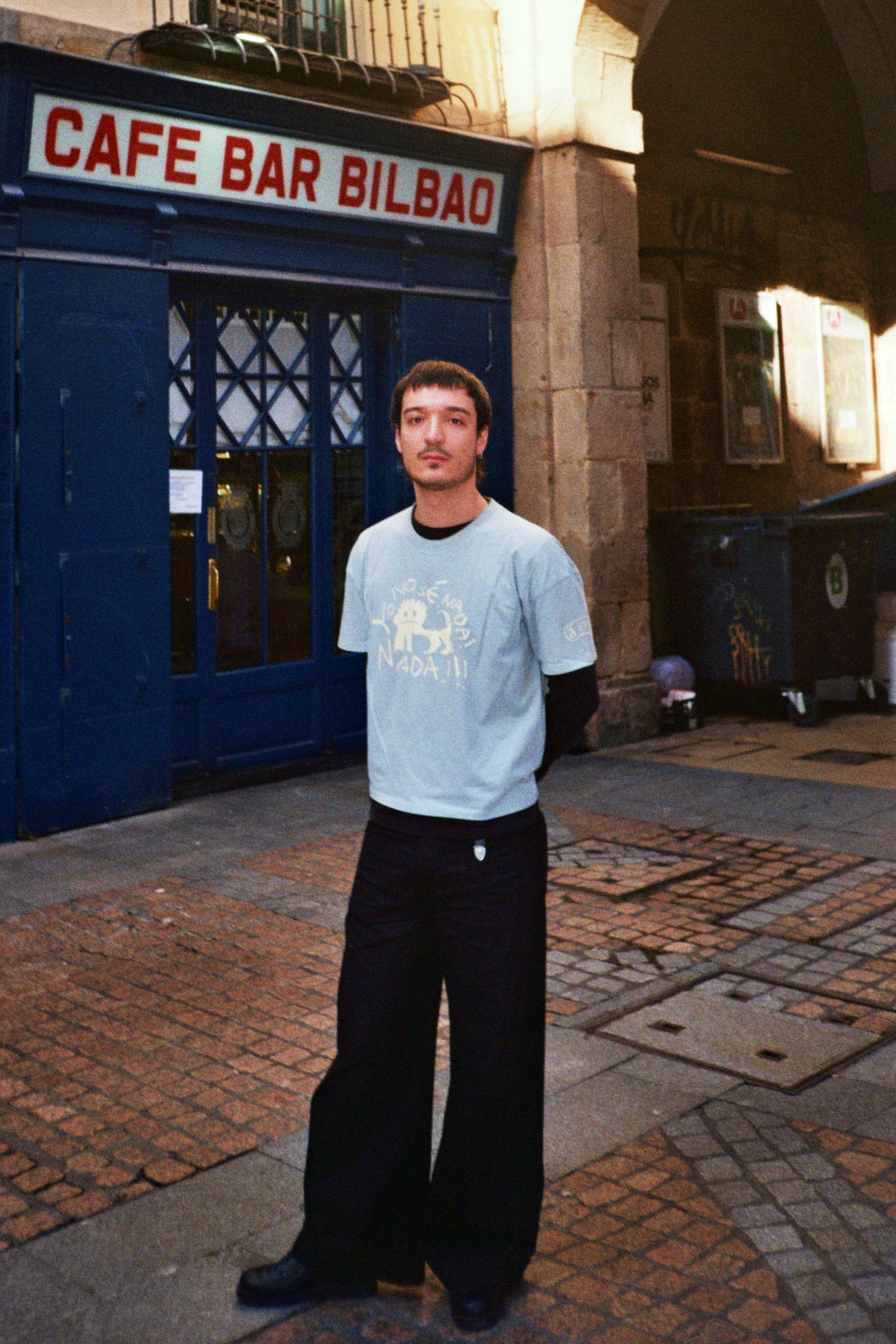 NADA!!! · Blue & Cream Tee