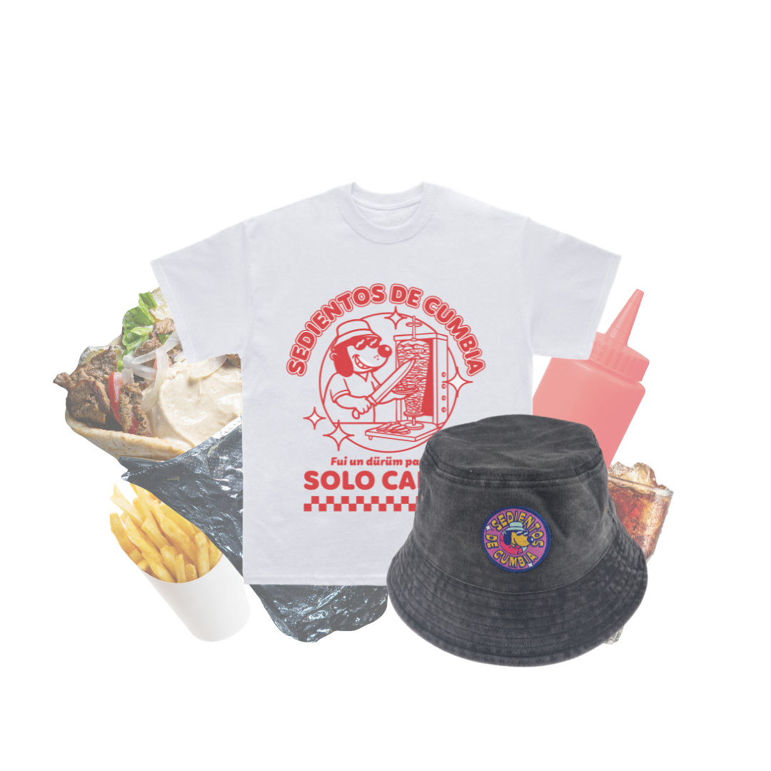 Sedientos de Cumbia · Pack Solo Carne + Bucket Hat