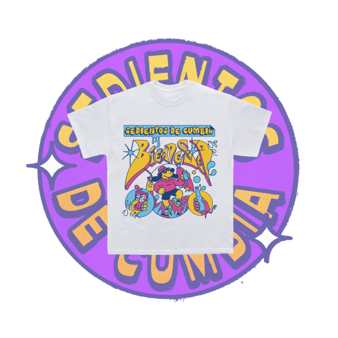 Sedientos de Cumbia · Biendesed Kamiseta Blanco