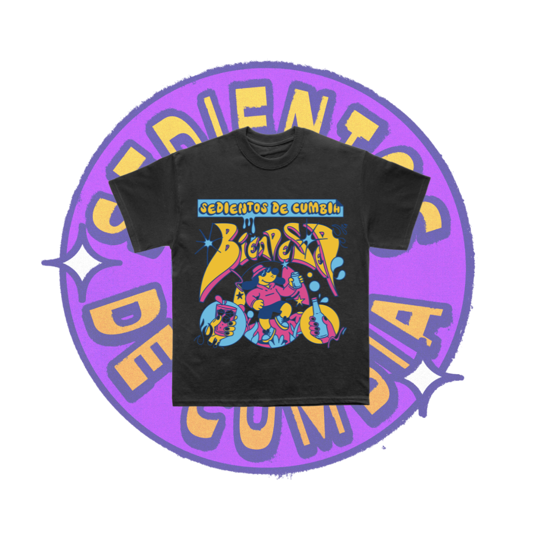 Sedientos de Cumbia · Biendesed Kamiseta Negra