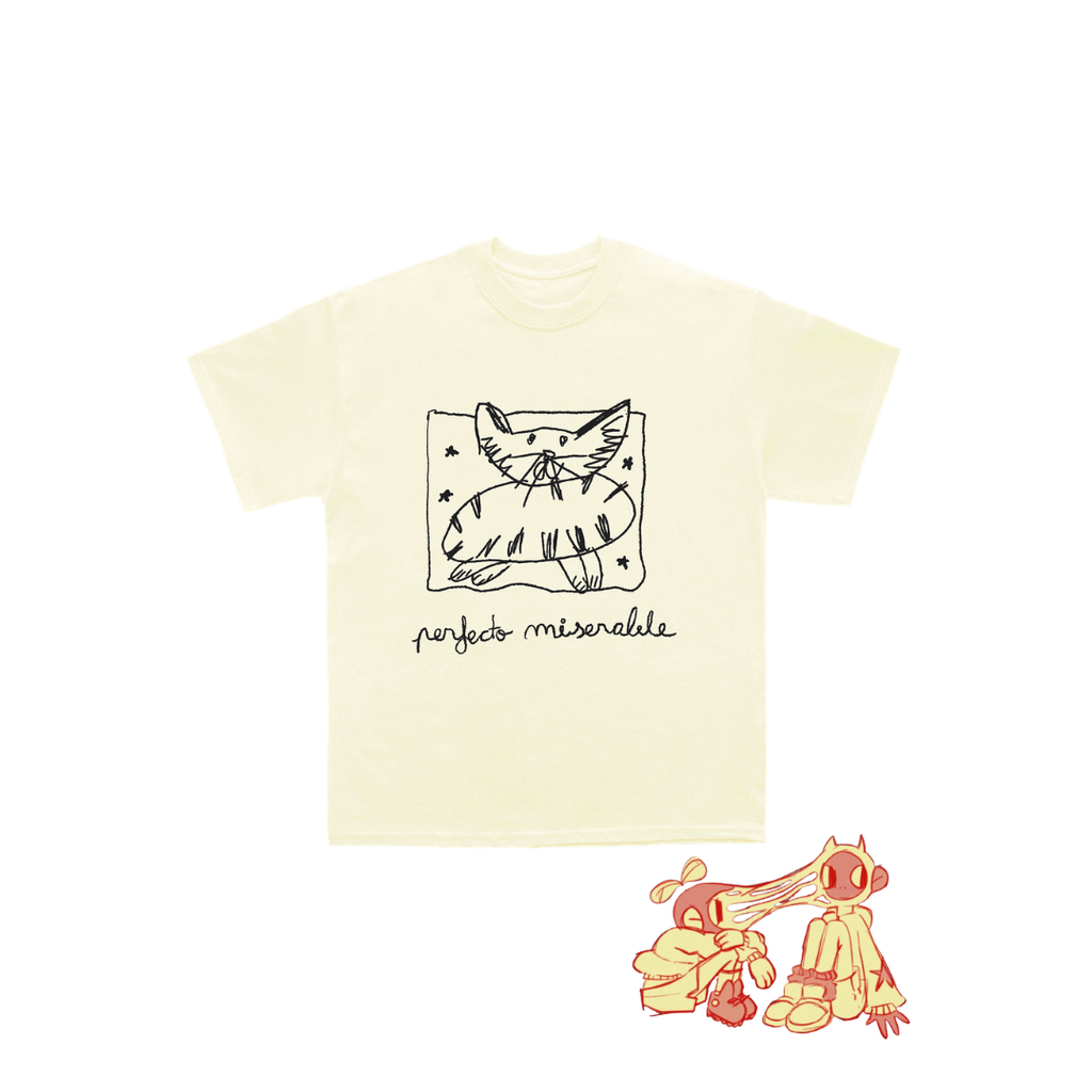 Perfecto Miserable · Camiseta Gato Beige