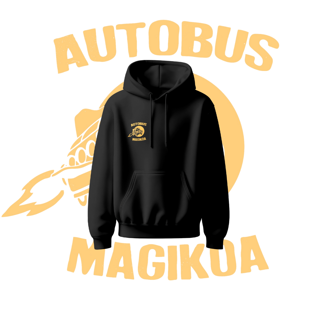 Aurre Salmenta · Sudadera Autobus Magikoa Laranja