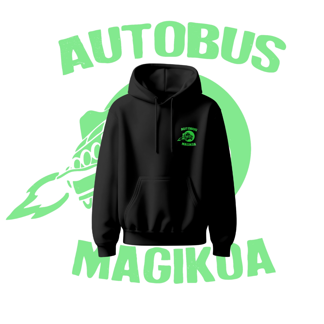 Aurre Salmenta · Sudadera Autobus Magikoa Berdea