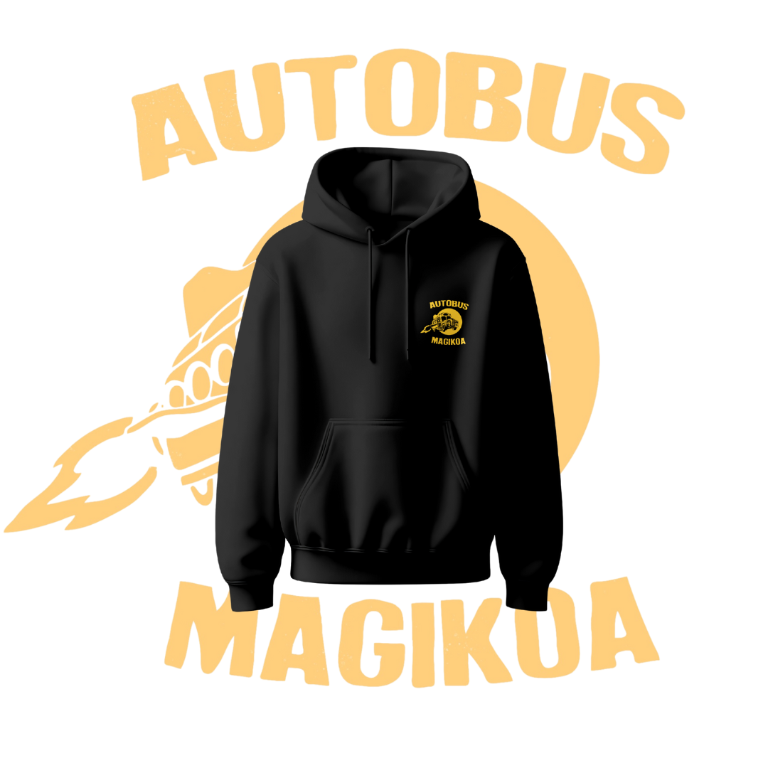 Aurre Salmenta · Sudadera Autobus Magikoa Laranja